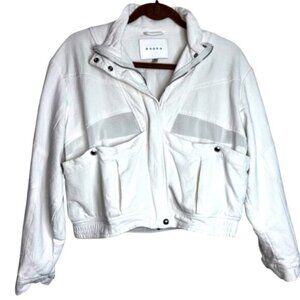 Blank NYC White Cropped Jacket Full Zip Medium